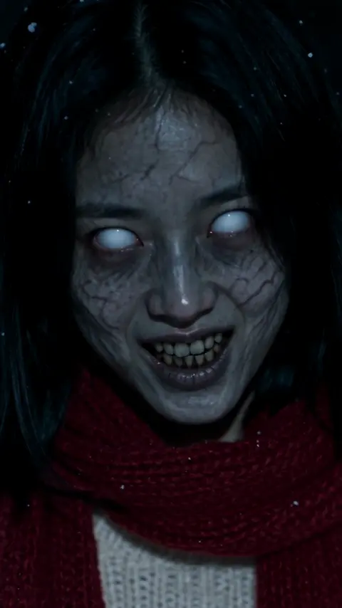 Snowed-in cabin zombie reunion reference scene